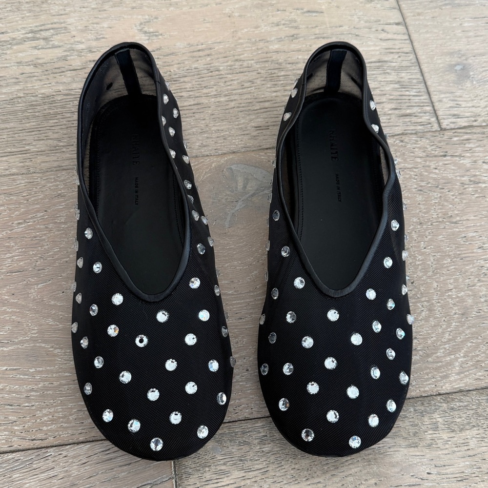 Khaite Marcy Flats in Black Size 38.5 - Picture 3 of 7